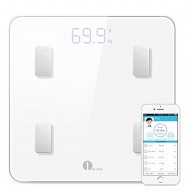 1byone Digital Weight Bathroom Scale Bluetooth Smart Wireless Body Fat Scale with IOS and Android App to Manage Body weight, Bod