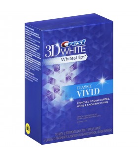 Crest 3D White Whitestrips Dental Whitening Kit, Vivid - 12 count