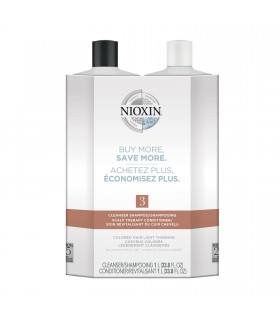 Nioxin System 3 Cleanser and Scalp Therapy Duo, 33.8 oz