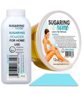 Sugaring Paste HARD for Coarse Hair Thick Hair and Darker skin + Sugaring Powder + Sugaring Applicator