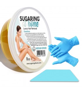 Sugaring paste kit with applicator and gloves set. Sugar Waxing at home