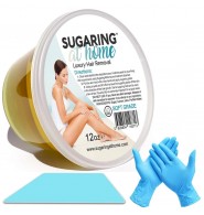 Sugaring Soft for Legs Bondage Technique, Strips Organic Waxing Includes Gloves and Applicator