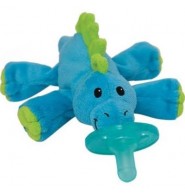 Wubbanub Baby Dino Infant Pacifier (Baby Dino) Blue