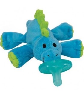 Wubbanub Baby Dino Infant Pacifier (Baby Dino) Blue